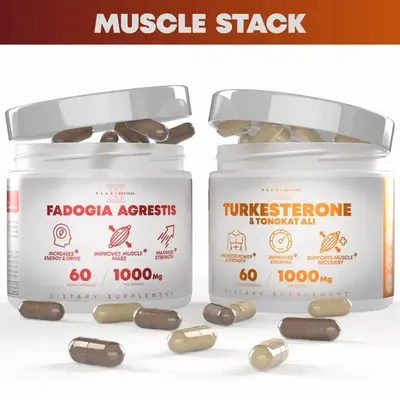 Peak Revival-X Alpha Muscle Stack – 2000mg Total Strength Formula | Turkesterone + Tongkat Ali + Fadogia Agrestis | Build M...