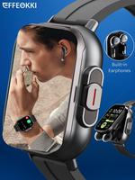 2 in 1 Smart Watch with Earbuds Inside Combo - Make/Answer Call, Multiple Sports Modes, Music Playback, NFC, Fitness Tracker,...