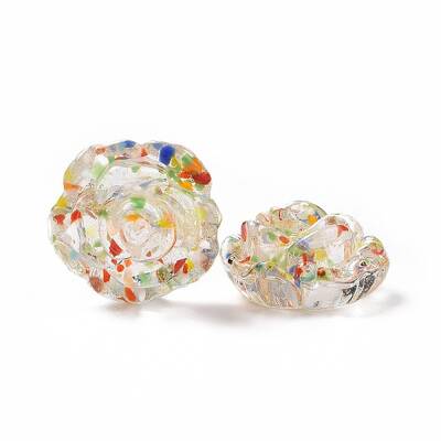 Handmade Lampwork Flower Beads