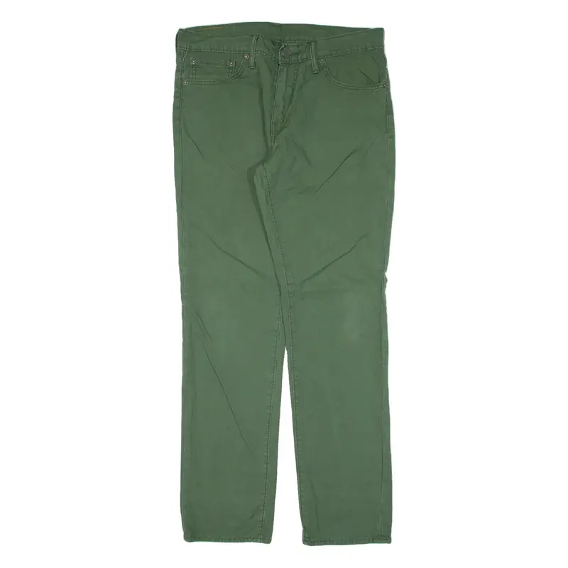 LEVI'S 511 Mens Trousers Green Slim Straight W33 L32