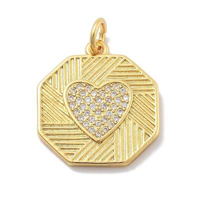 Brass Micro Pave Cubic Zirconia Pendants
