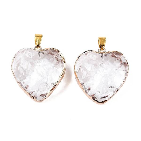 Light Gold Brass Glass Pendants