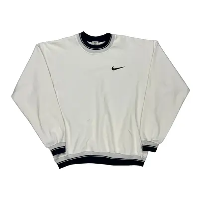 Nike Sweatshirt - 2XL White Cotton Blend