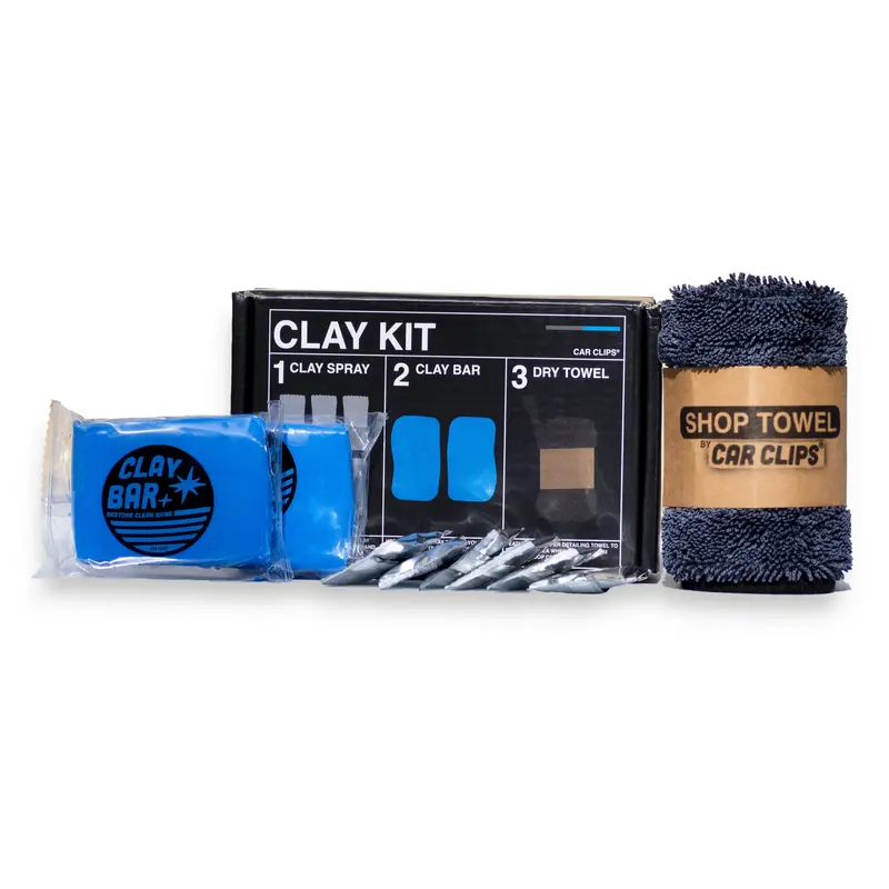 Synthetic Clay Bar Kit - 2 Car Detailing Clay Bars,  6 Clay Spray Tablets (1pcs=16 oz),  Automotive Microfiber Car Drying Tow...