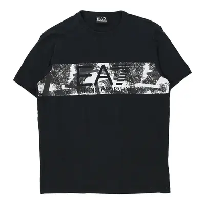 Emporio Armani Graphic T-Shirt - Small Black Cotton