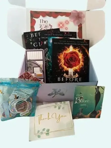 The Before Series 4 Signed Paperback book box with FOUR signed books - Glass, Mirror, Beast, and Mermaid bookish bundle