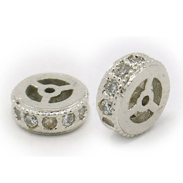 Brass Cubic Zirconia Beads