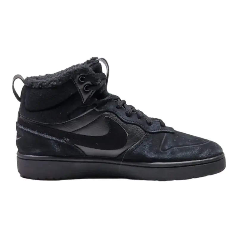 NIKE High Top Trainers Black Synthetic Boys UK 6