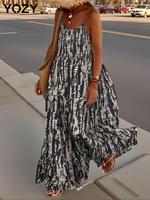 YOZY Women's All Over Print Cami Dress, Boho Casual Fashion Dress for Daily Outdoor Wear, Women Dress for Spring Fall