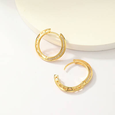 Elegant Gold Plated Hoop Earrings for Women