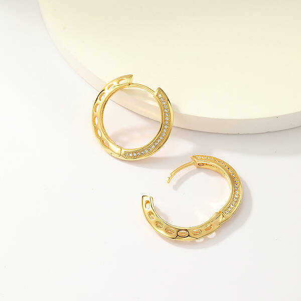 Elegant Gold Plated Hoop Earrings for Women