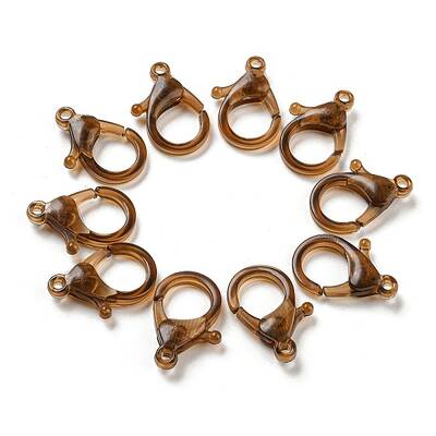 Transparent Plastic Lobster CLaw Clasps