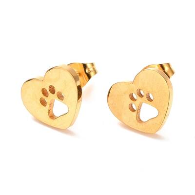 Ion Plating(IP) 304 Stainless Steel Stud Earrings
