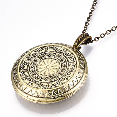 Brass Locket Pendant Necklaces