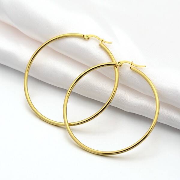 201 Stainless Steel Big Hoop Earrings