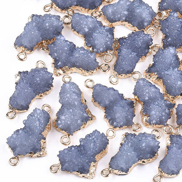 Electroplate Druzy Resin Links connectors
