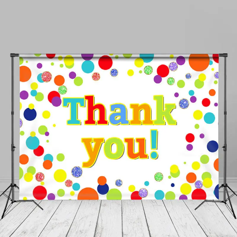 Colorful Dots Thank You Happy Mothers Day Decoration - Aperturee