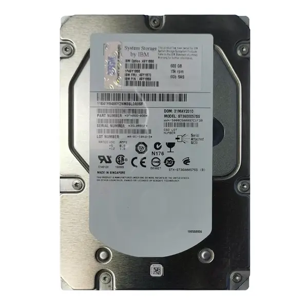 49Y1870 IBM 600GB 6Gb/s SAS 15000 3.5-inch 64MB Hard Drive