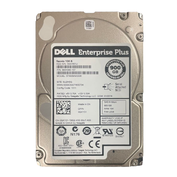 GKY31C2 Dell 900GB 10000RPM SAS 6Gb/s 64MB Cache 2.5-Inch Internal Hard Drive