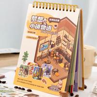Dream Town Story Series Craft Sticker Book, 20 Sheets/book Scrapbooking & Journal Making Material Paper, Diy Decorative Stick...