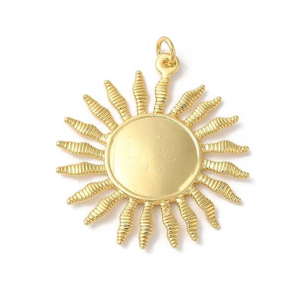 Rack Plating Sun Brass Pendants