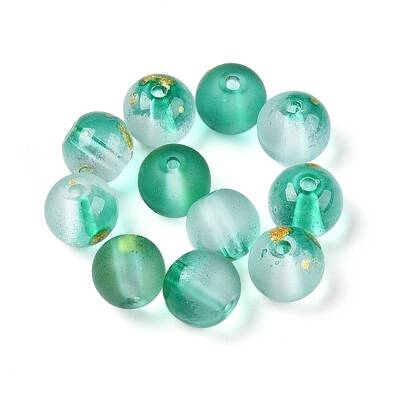 Frosted Baking Painted Glass Beads