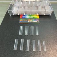 XXL Square Nail Tips (Not C-Curve) - 2XL Extra Long Straight Shape easier to apply