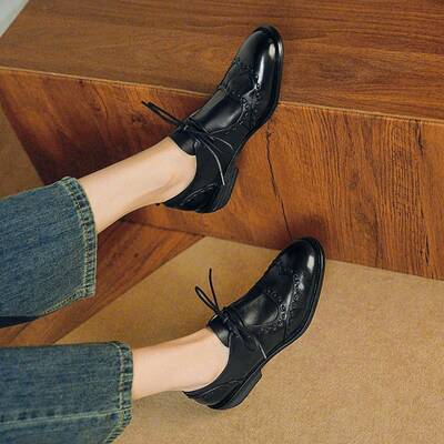 CHIKO Beauty Round Toe Block Heels Oxfords Shoes