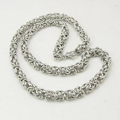 Tarnish Resistant 304 Stainless Steel Necklace Men's Byzantine Chain Necklaces