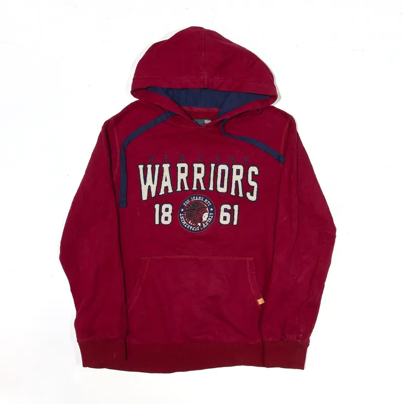 EGO DNM New York Warriors Hoodie Red Pullover USA Boys XL