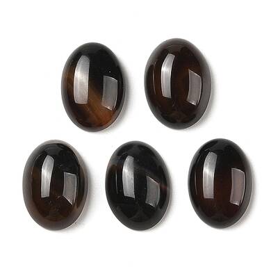 Natural Black Agate Cabochons
