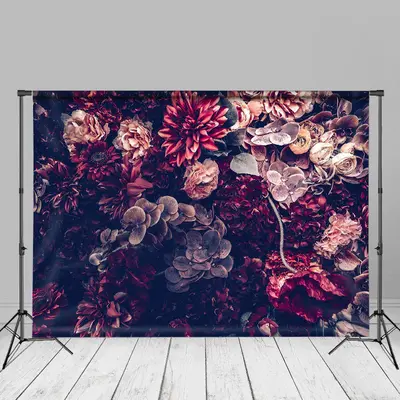 Vintage Flowers Portrait Photoshoot Studio Backdrop - Aperturee