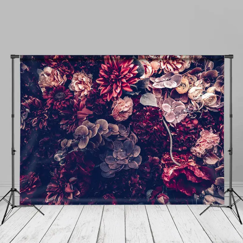 Vintage Flowers Portrait Photoshoot Studio Backdrop - Aperturee