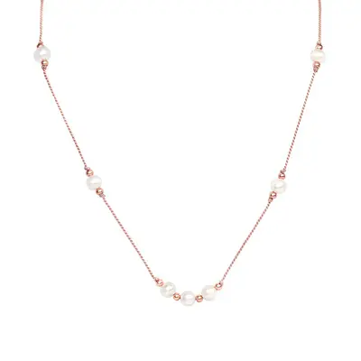 Agato Beautiful necklace IN thread with pearls HE02K3RG-LP