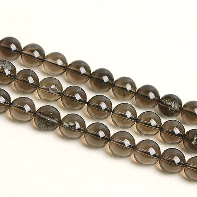 Natural Smoky Quartz Round Beads Strands