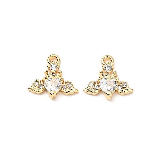 Brass Micro Pave Cubic Zirconia Pendants