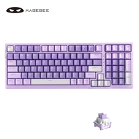 MageGee SKY98 Full Key Hot Swappable Mechanical Keyboard with Gasket, 98 Keys RGB Backlit, Mini Compact Design for Windows/iO...