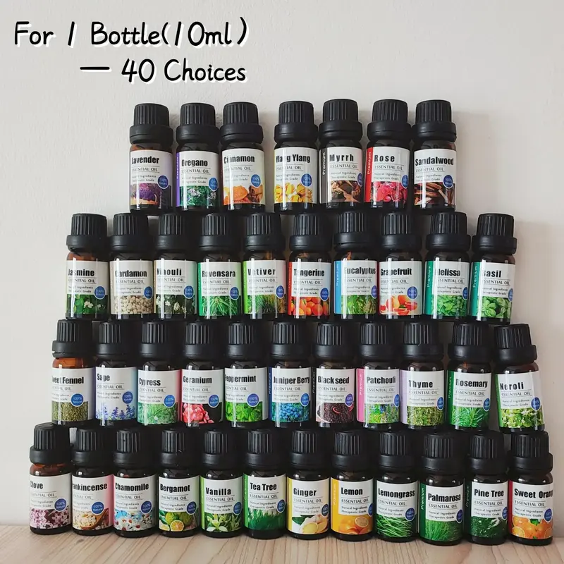 10ml Aromatherapy Pure Essential Oil (1 Count), Natural Ingredients Plant Essential Oil, Suitable for Massage Air Diffuser Hu...
