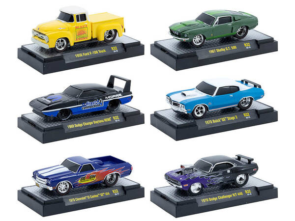 Ground Pounders 6 Cars Set Release 32 IN DISPLAY CASES Limited Edition 1/64 Diecast Model Cars by M2 Machines