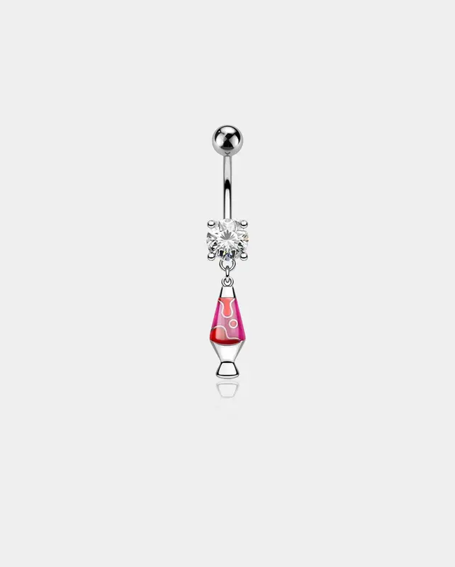 Oufer X Roly Glow-in-the-Dark Night Lamp Belly Ring - Red