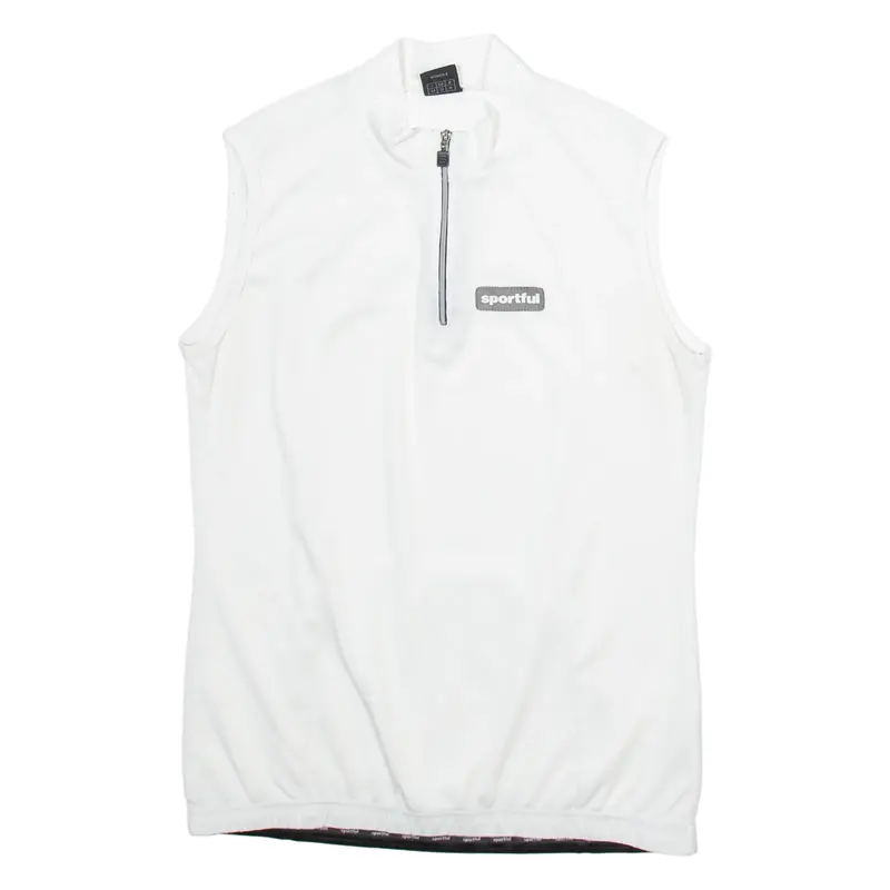 SPORTFUL Womens Jersey White Sleeveless 1/4 Zip M