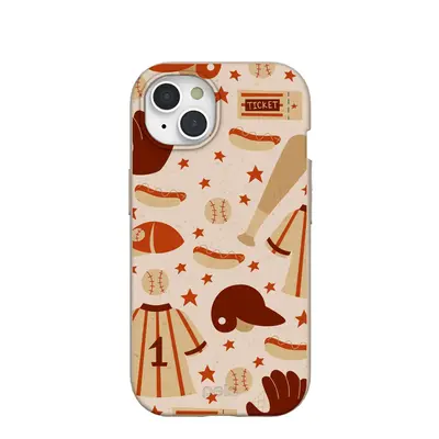 Seashell Sunday Baseball iPhone 15 Case