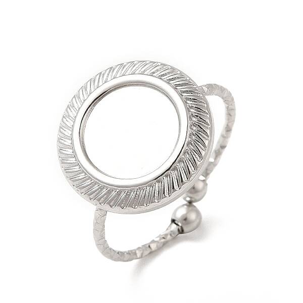 Non-Tarnish 304 Stainless Steel Open Cuff Ring Component