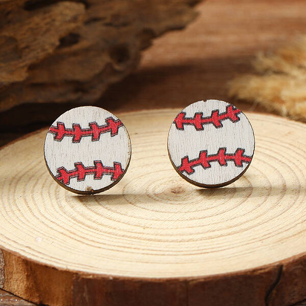 Wooden Stud Earrings