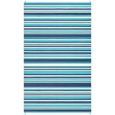 Garvee Reversible Outdoor Rug 8x10ft – Waterproof Plastic Straw Patio Carpet – Modern Geometric Striped, Mark Resistant, ...