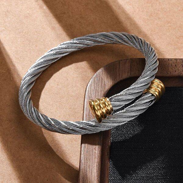 304 Stainless Steel Torque Bangles for Women