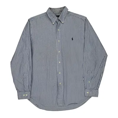 Ralph Lauren Striped Shirt - Medium Blue Cotton