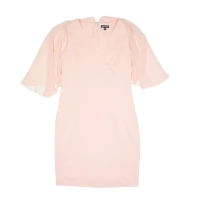 MARINA Wedding Guest Butterfly Cape Shift Dress Pink Sleeveless Knee Length Womens UK 6
