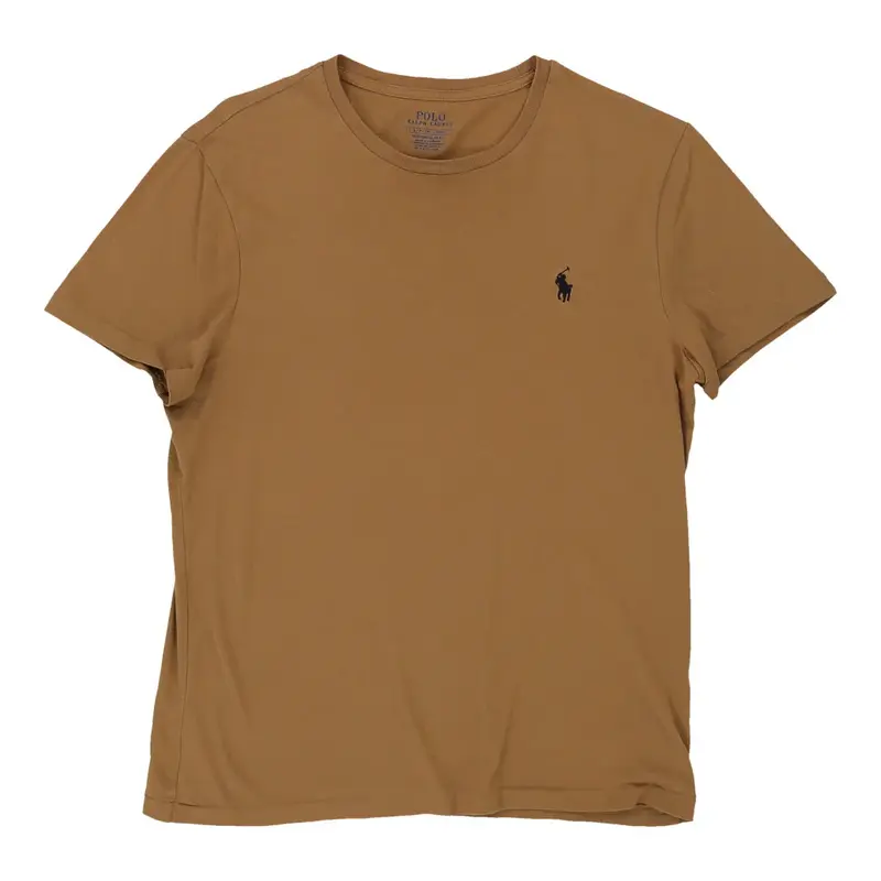 Ralph Lauren T-Shirt - Small Brown Cotton