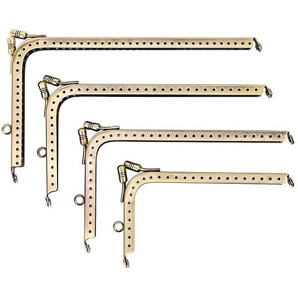 4 Size 4 pcs Iron Purse Frame Handle Kiss Clasp Locks For Bags Sewing Craft Tailor Sewer Antique Bronze